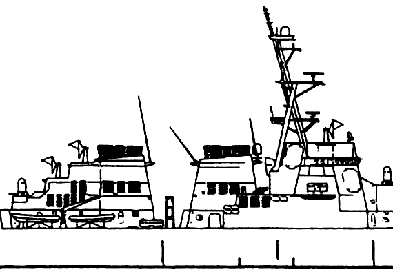 Destroyer USS DDG-81 Winston S. Churchill [Destroyer] - drawings, dimensions, pictures